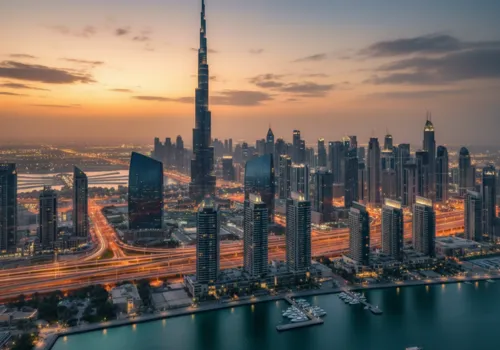 Burj Khalifa and Downtown Dubai Skyline